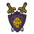 D  D мечи и игральные кости значок Geeks заколка показать вашу игровую гордость со стилем!