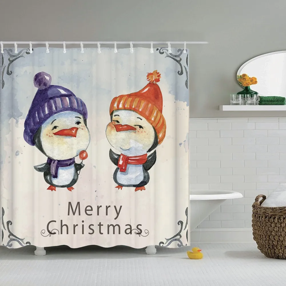 Занавеска для душа Dafield в виде пингвина занавеска с милыми морскими животными