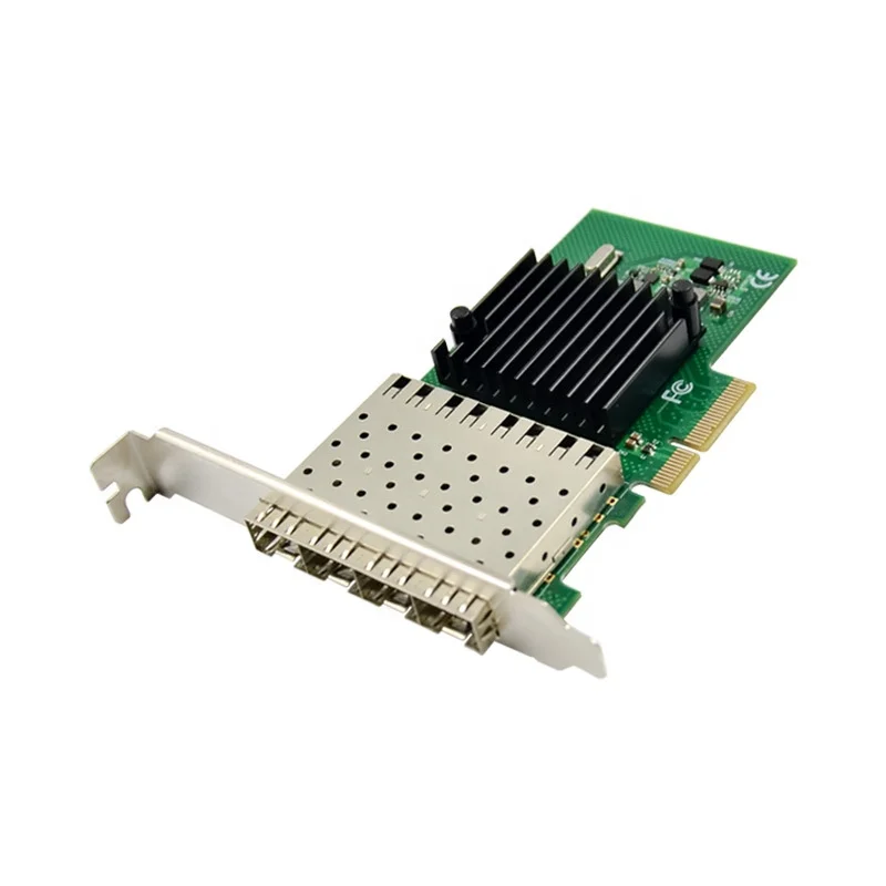 PCIe X4 для четырехпортового Гигабитного сервера Ethernet Сетевая карта 1000M SFP