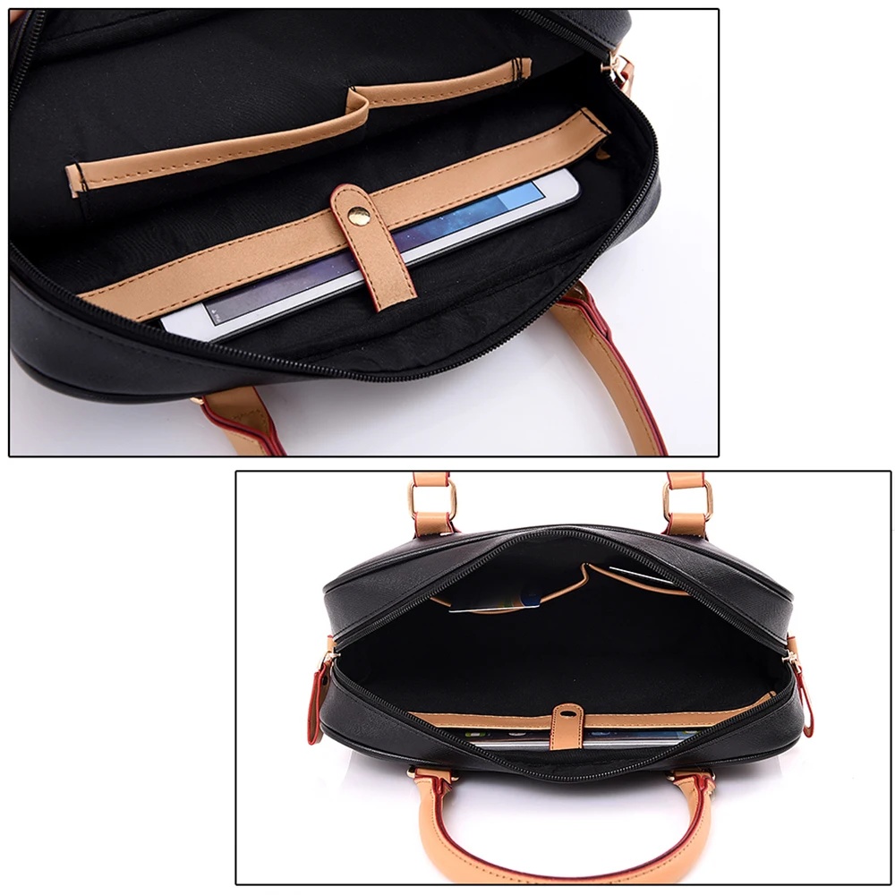 Водонепроницаемая кожаная сумка для ноутбука женский портфель с милым