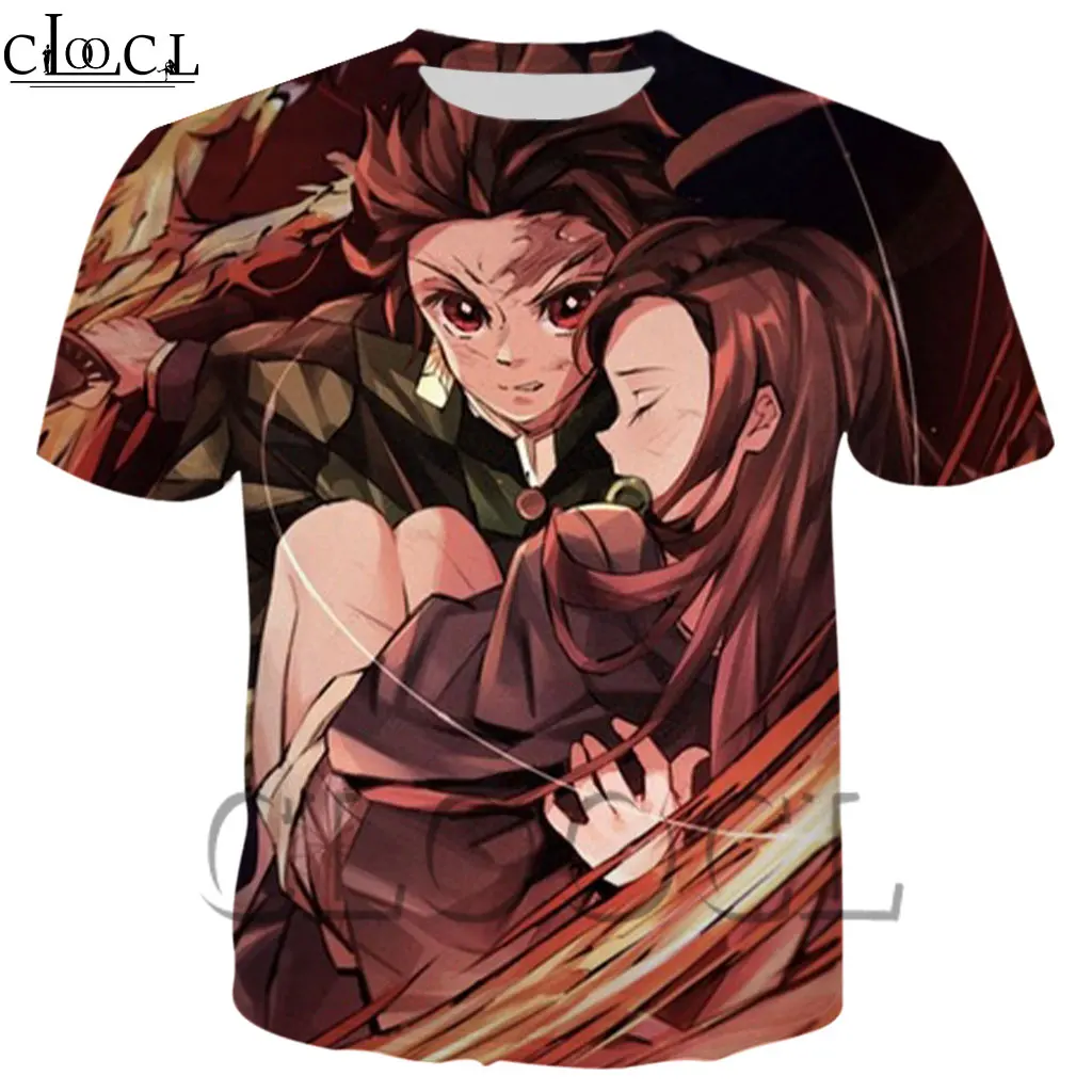

HX Anime Kimetsu No Yaiba Kamado Tanjirou 3D Print Men Women Summer T Shirt Harajuku Streetwear Style Pullover Drop Shipping