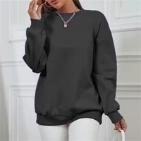 winter vintage casual office lady solid color thicken warm pullovers women elegant sexy club street style hip hop sweatshirt top