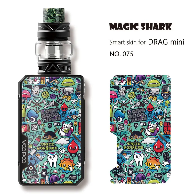 Magic Shark 2019 новинка зимы Месси Череп лист Железный человек пленка футляр для вейпа