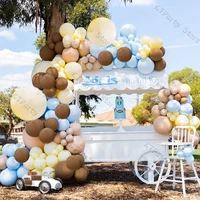 164pcs diy macaron balloon garland kit wedding decoration doubled apricot balloon arch gender reveal baby shower favors decor