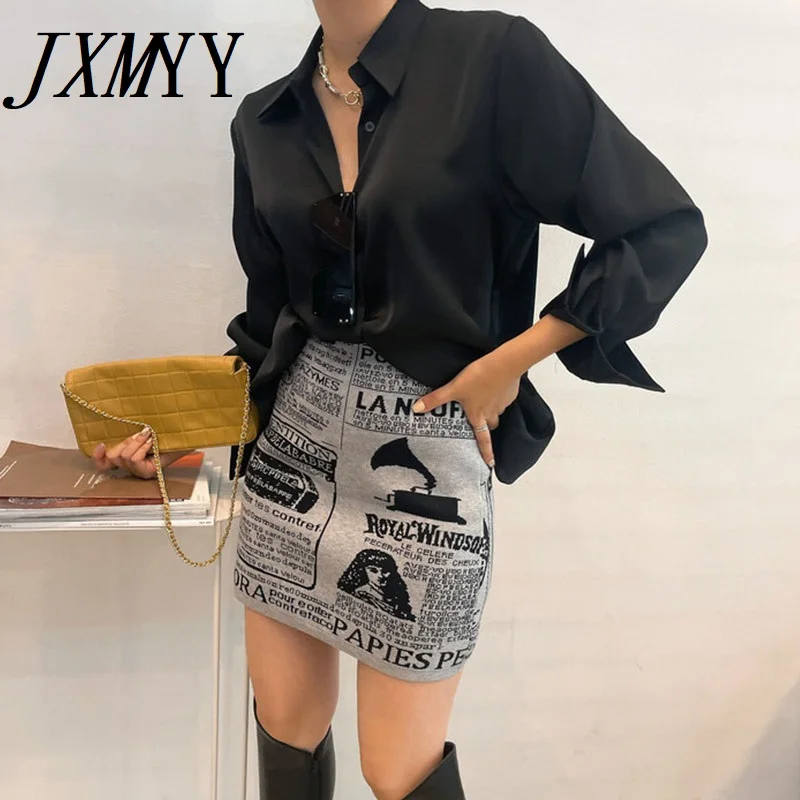 JXMYY шикарная осенне-зимняя Модная вязаная юбка тянущаяся тонкая универсальная