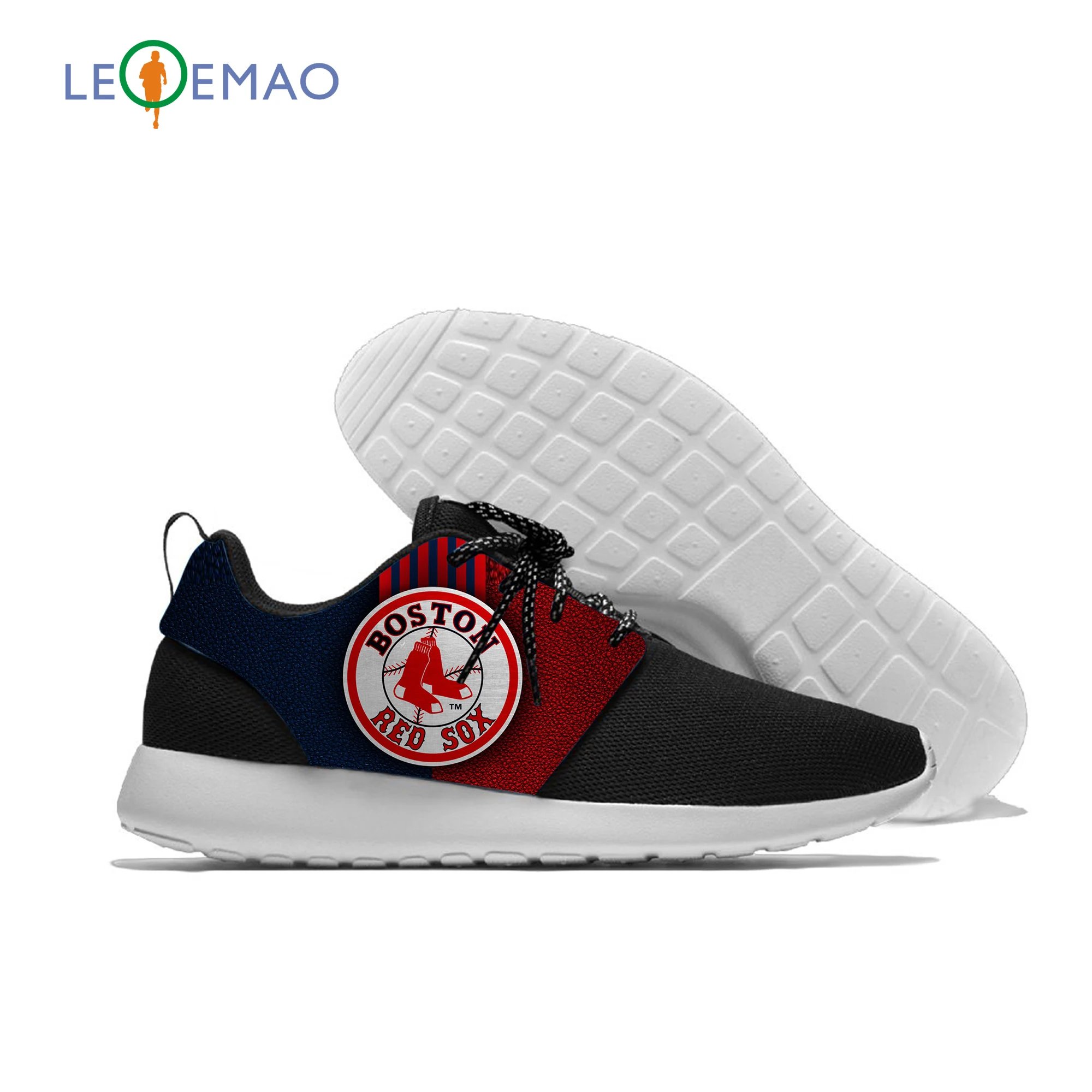 

Mens Women Athletic Shoes For Custom Red Sox Logo Outdoor Lawn EVA Sport Shoes To Boston Baseball Fans Sport Shoes