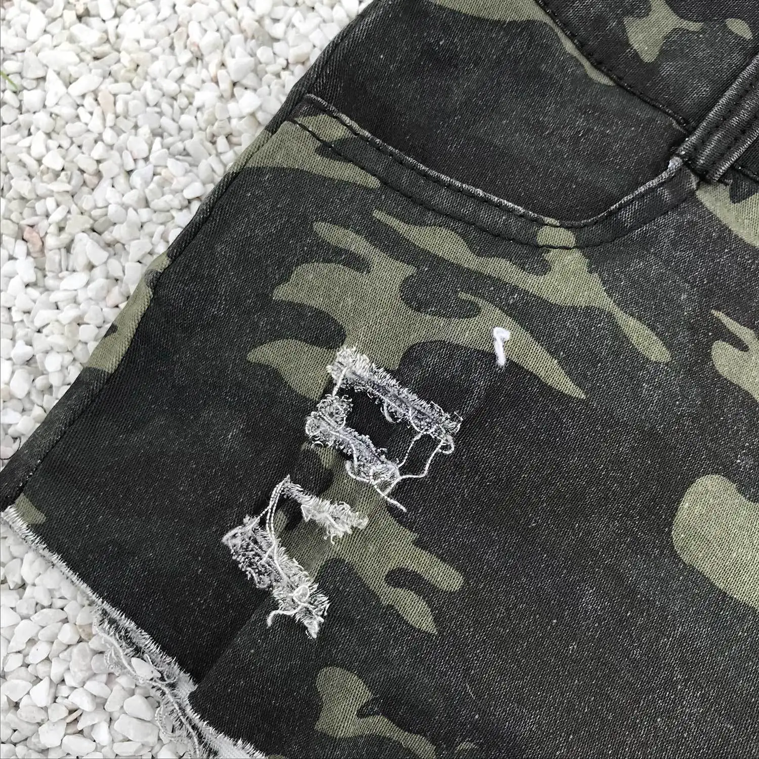 Женские повседневные камуфляжные джинсовые шорты из микро-хлопка Mujer 2020 летние