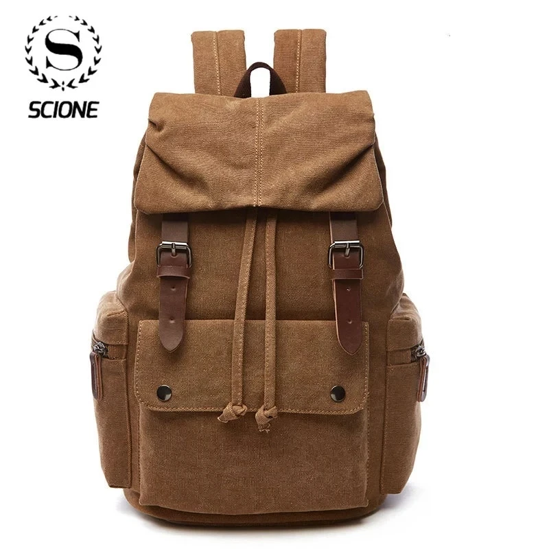 Холщовый Рюкзак для ноутбука мужчин и женщин школьный рюкзак Mochila Feminina модный