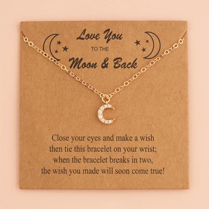 Подарок на день Святого Валентина небольшой подарок любовь лунное ожерелье