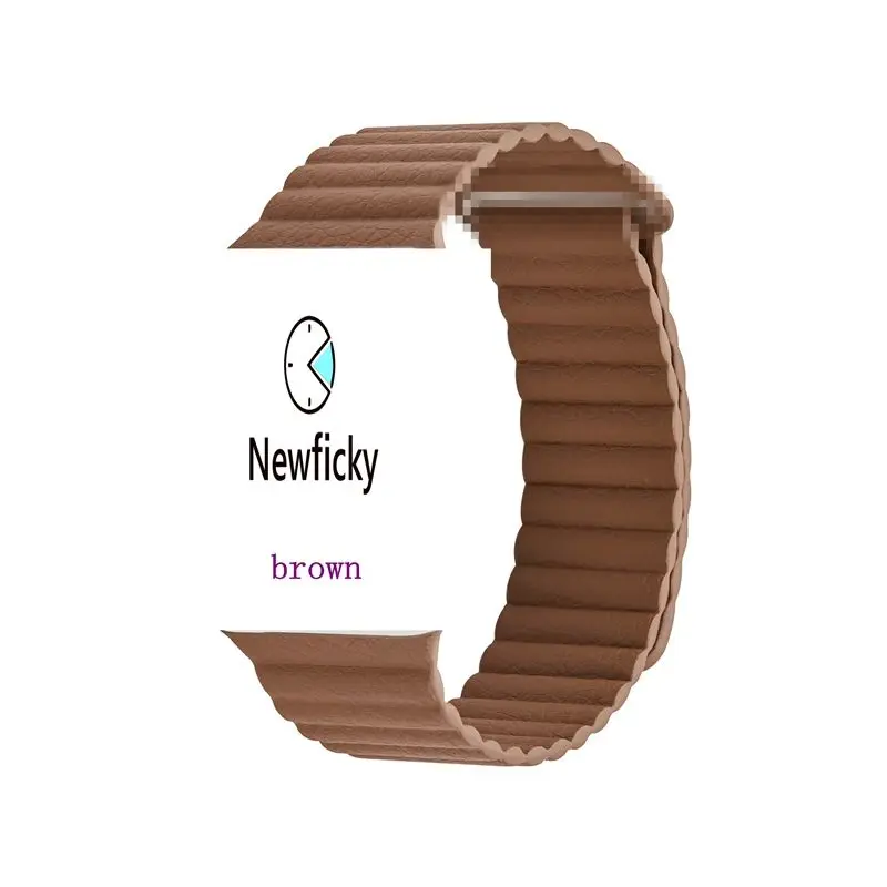 

Leather loop strap for Apple watch band 44 mm 40mm iwatch band 42mm 38mm Magnetic watchband bracelet for apple watch series6 5 4