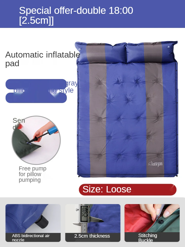 

Inflatable Mattress Thickening Automatic Inflatable Tent Mat Outdoor Moisture-proof Air Cushion Bed Foldable Mat Camping Cot