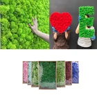 Искусственный мох, 2040 г, натуральное зеленое растение, креативный домашний фон для украшения стен и сада, аксессуары для цветочных композиций