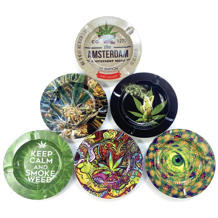 Цветная жесть для рисования пепельница домашней вечеринки украшение бара