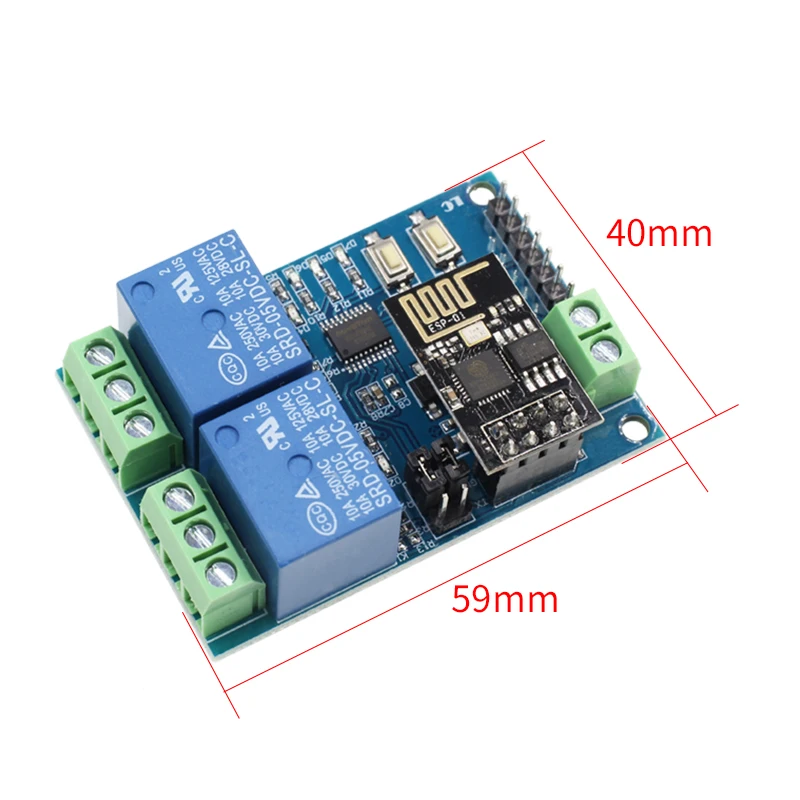 Контроллер для мобильного телефона IOT Smart Home ESP8266 ESP-01 2 WiFi реле канала модуль
