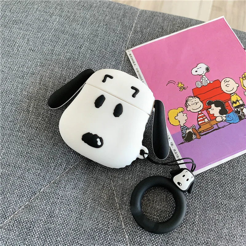 Белый Мультяшный Bluetooth чехол для наушников для AirPods силиконовый чехол для зарядки наушников для Airpods 2 милый защитный чехол медведь Lotso - Цвет: Белый