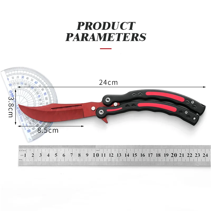 Тренировочный нож-бабочка CS GO складной Клинок для тренировок балисонг игра Counter