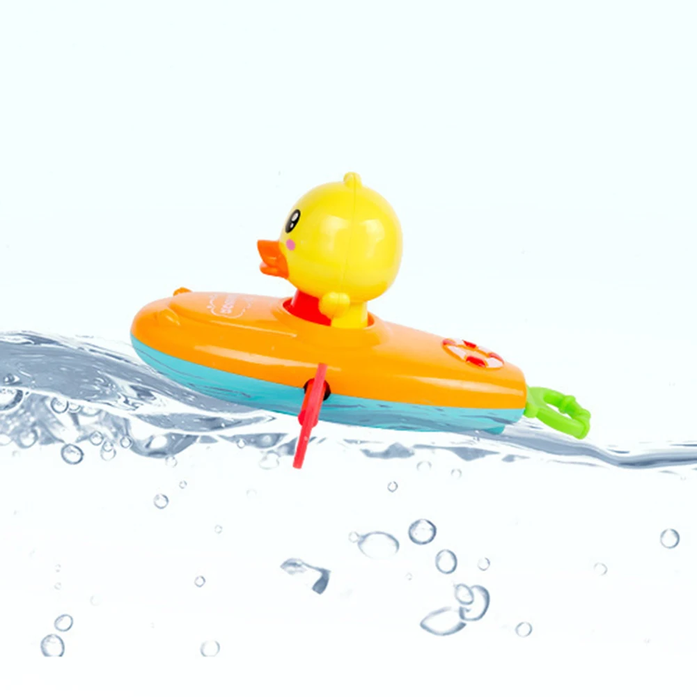 

Милые Мультяшные животные утка Классическая Детская водная игрушка для купания младенцев заводные на цепочке детские пляжные игрушки для ...