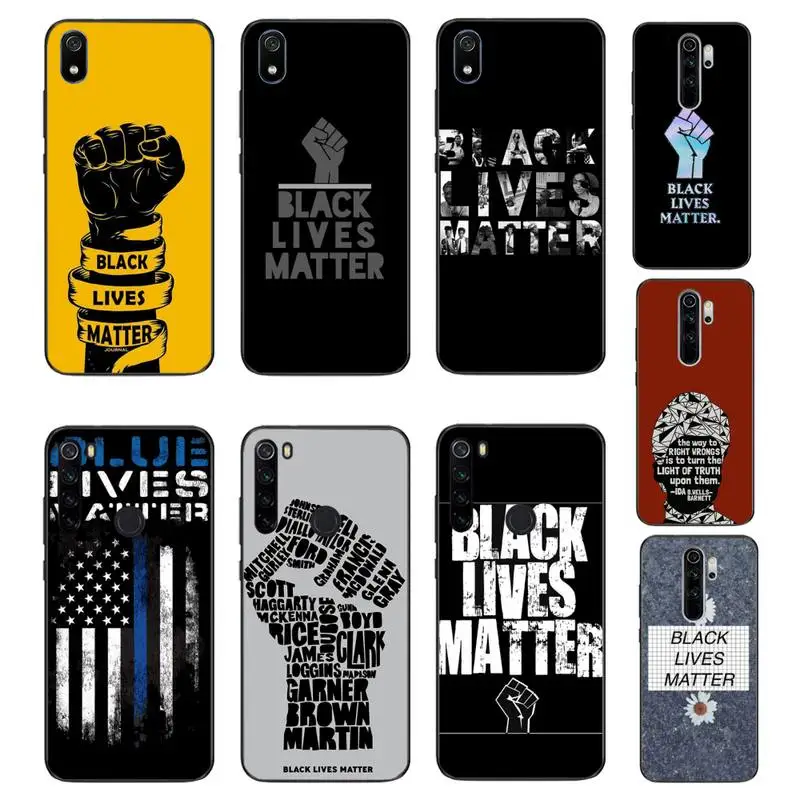 

YNDFCNB black lives matter Silicone Black Phone Case For Xiaomi Redmi Note8T 7 9 Pro 5A Redmi4X 5A 6A 6 7 8 5Plus