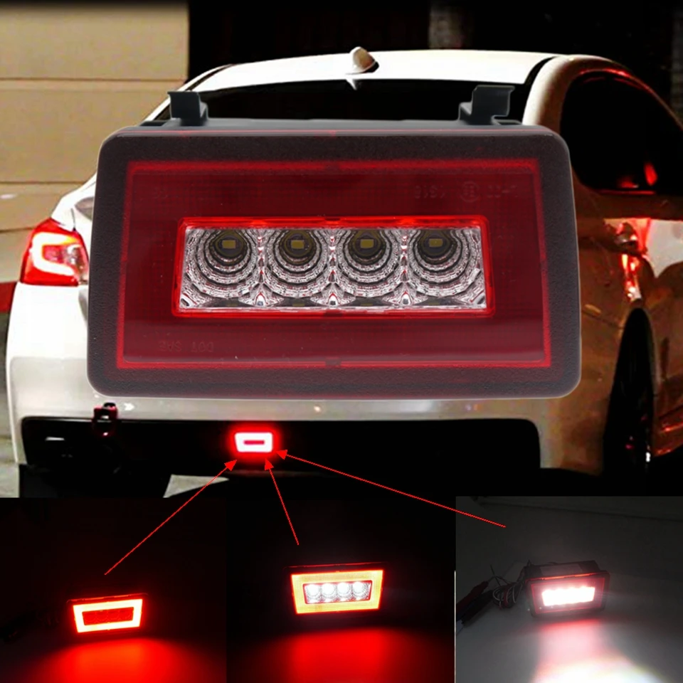 Светодиодный задний противотуманный светильник 3 в 1 с красными линзами комплект