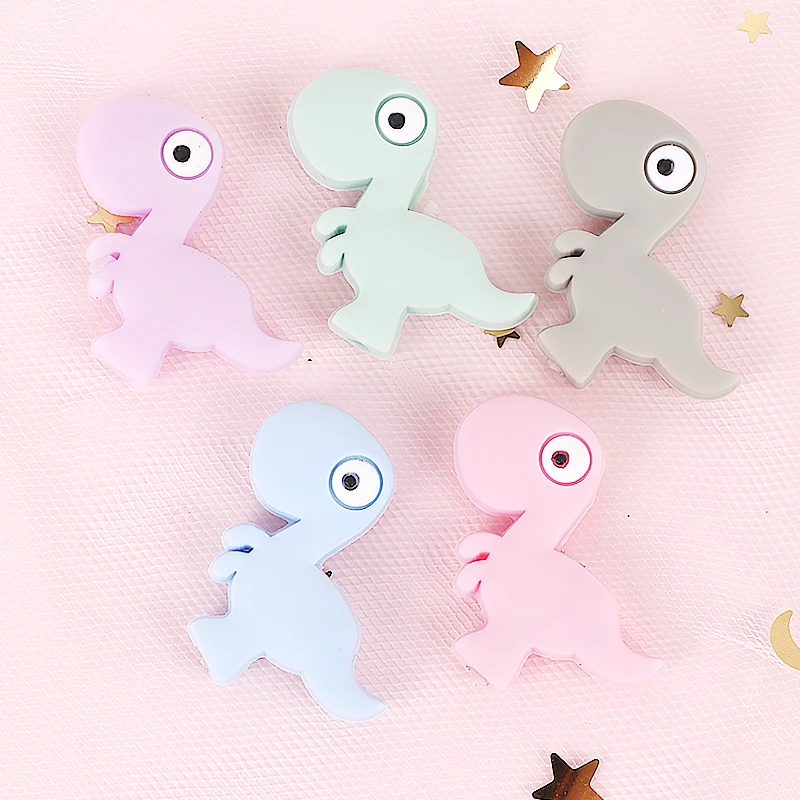 5 шт. динозавров силиконовые бисер ребенок Прорезывание Зубов для изготовления