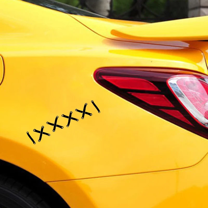 Пластиковый хомутик стежков шнурки наклейка бампера забавные исправить JDM гонка