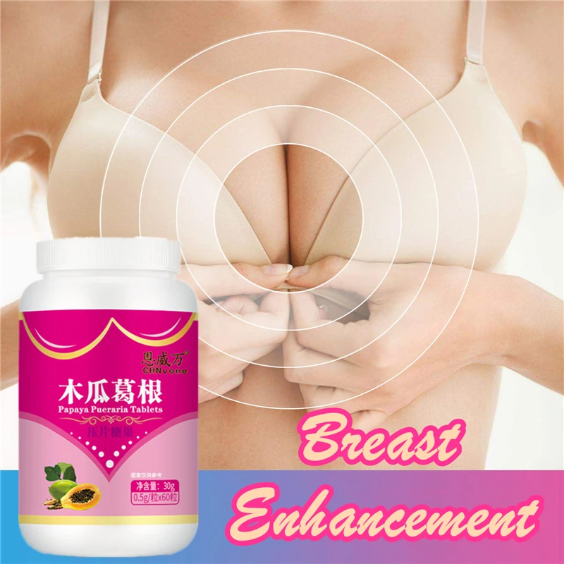 

Breast Enhancement Fuller Firmer Pills Papaya Pueraria Capsule for Women Breast Growth Vaginal Skin Hair Health Supplement