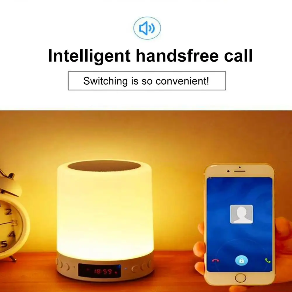 Шестицветный ночник светильник новинка Blutooth USB зарядка с динамиком для активного