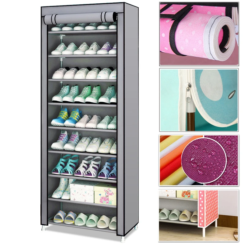Нетканый Тканевый шкаф для хранения обуви минималистичный современный простой