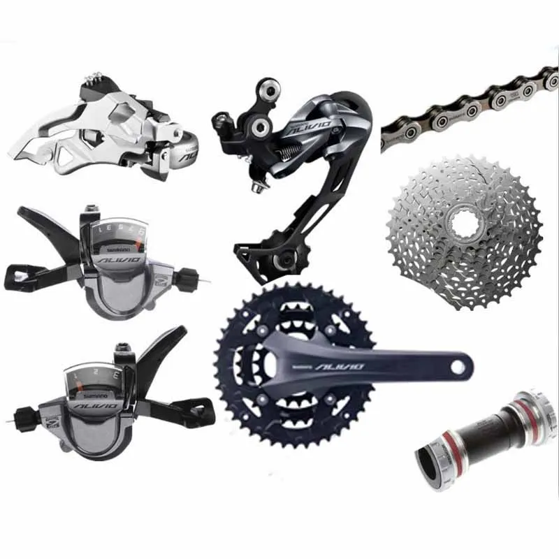 M4060 SHIMANO ALIVIO M4050 MTB горный велосипед сдвиг привода комплект коленчатого вала Звездочка 3X9 27 скорость Запчасти для велосипеда аксессуары переключатель комплект - Цвет: M4060