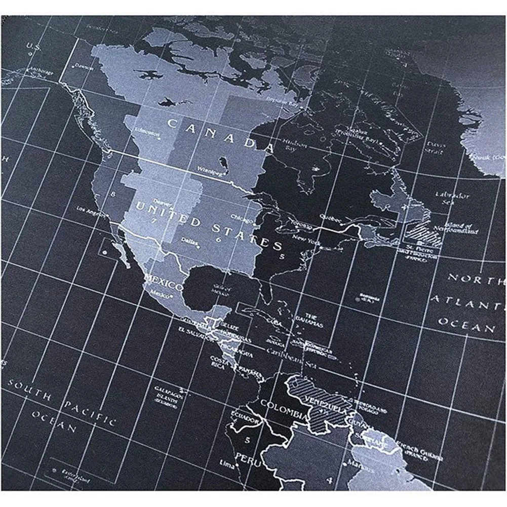 Нескользящая игровая мышь с картой мира коврик для клавиатуры подушка ПК