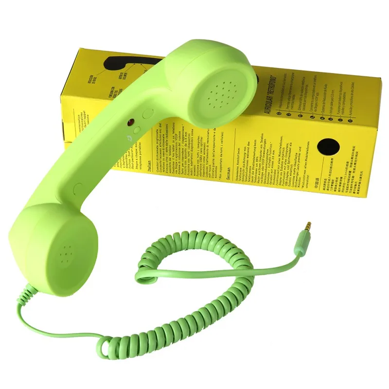 1pcs Classic Retro 3.5 mm Comfort Telephone Handset Mini Mic Speaker Phone Call Receiver For iphone Huawei Smartphone | Электроника