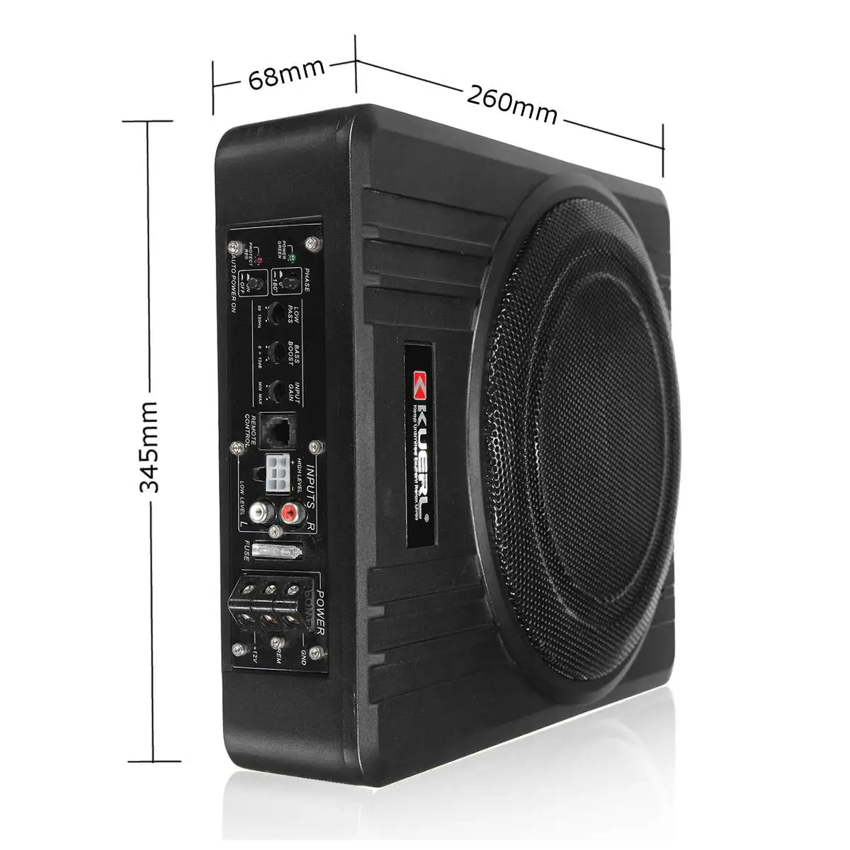 

600W Car Subwoofer Audio Stereo Under Seat Active Subwoofer Bass Amplifier Speaker High Resolution Audio Play Audio Processor