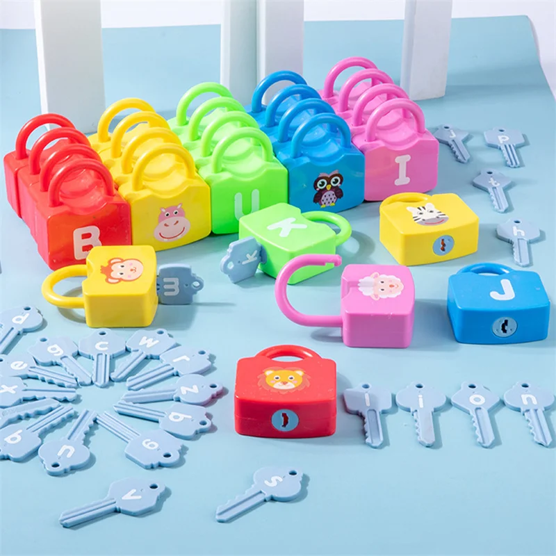 

Montessori Baby Toys Math Match Unlock Game Color Early Learning Educational Toys For Children Learn To Unlock Montessori Games