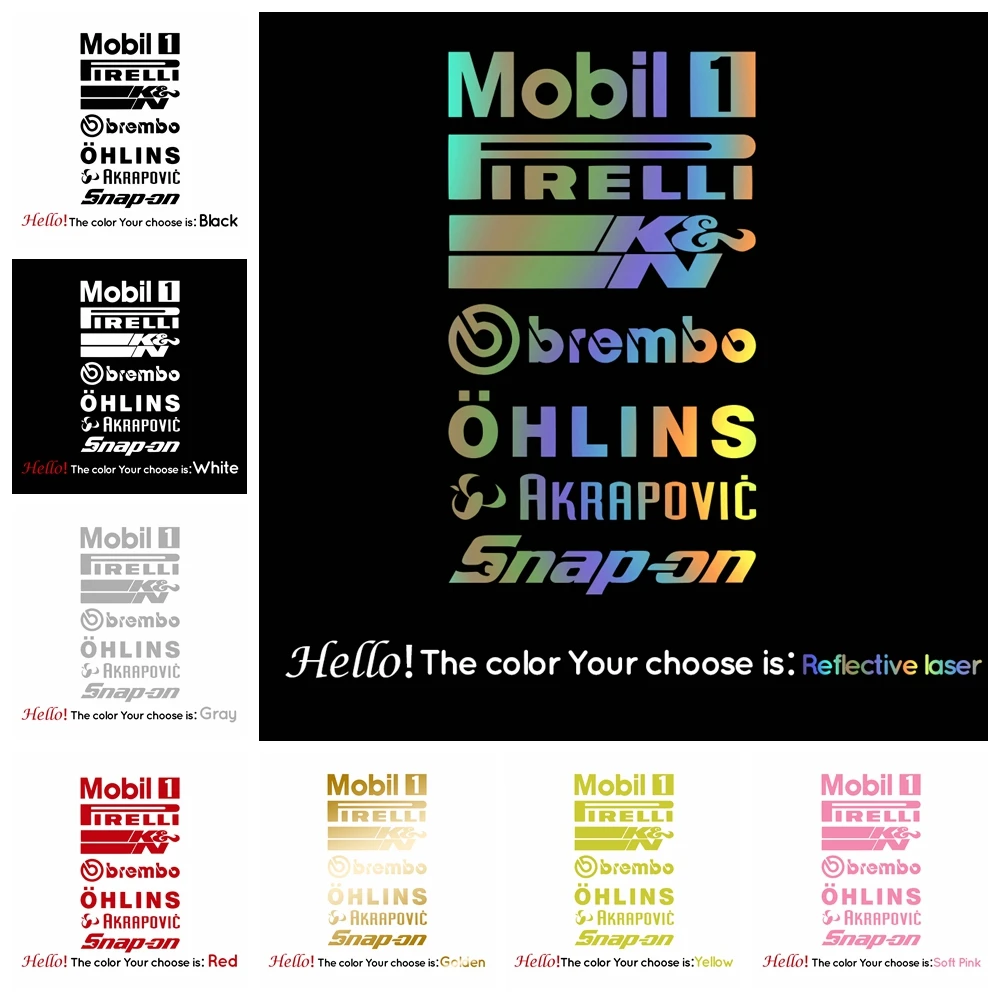 

For 7 x Belly Pan Fairing Sponsor Sticker in Matt