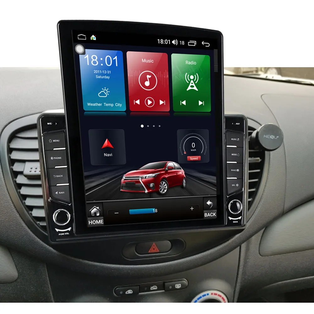 Аудио радио 64G Android 10 для Hyundai i10 2009 сенсорный экран автомобильный мультимедийный