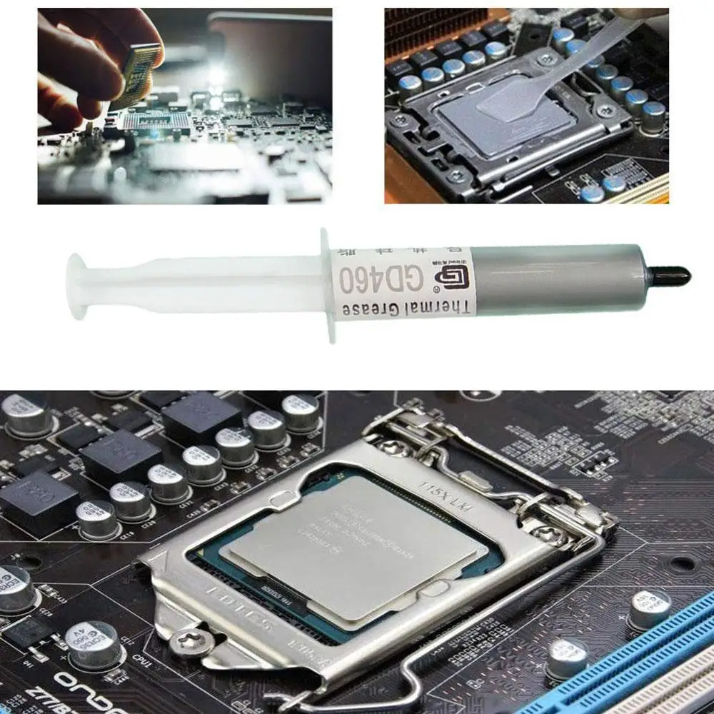 

1pc 30g GD460 Thermal Conductive Grease Paste Net Weight Plaster PS4 Silicone For GPU Compound Silver SY1 1 Heatsink Gram C D7D3