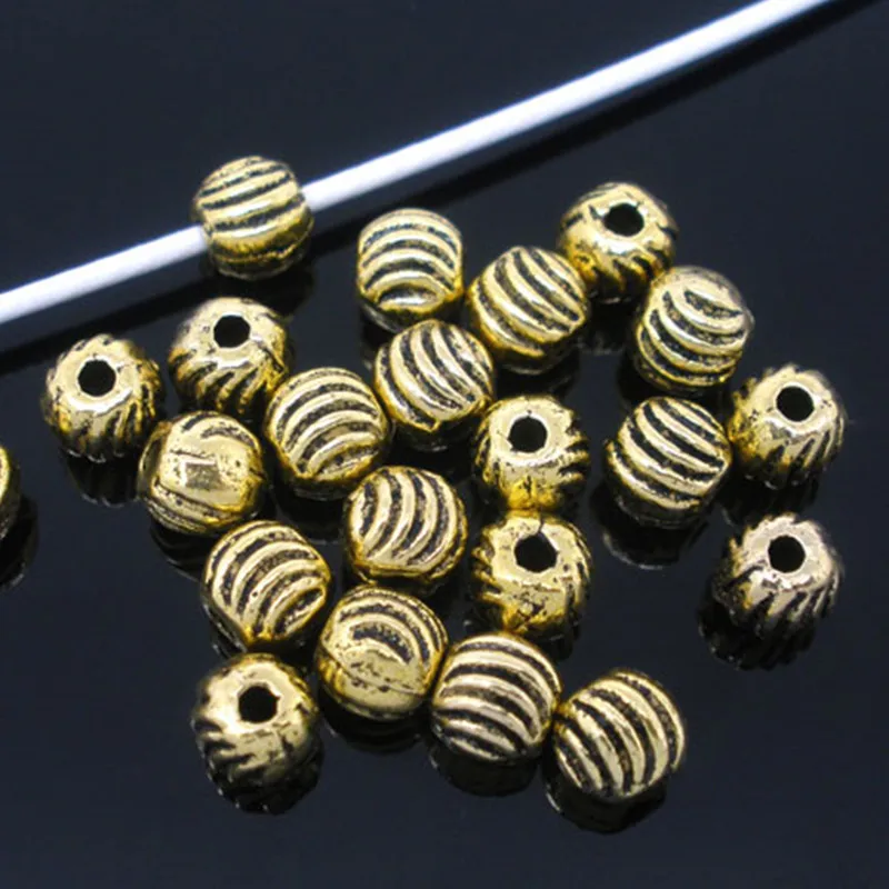 DoreenBeads бусины разделители из цинкового сплава шарики в античном стиле золотого