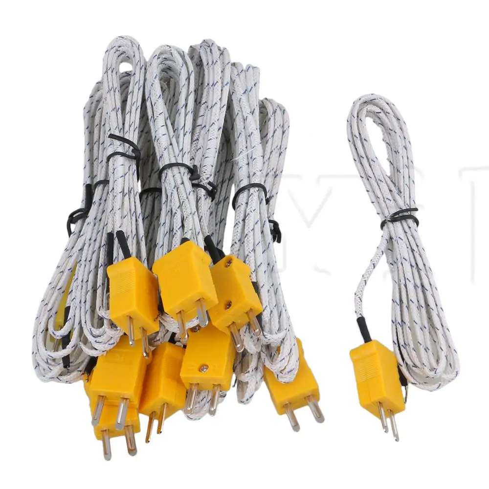 

10Pieces Mini-Connector K Type Thermocouple Sensors Measure Range -50~700°C