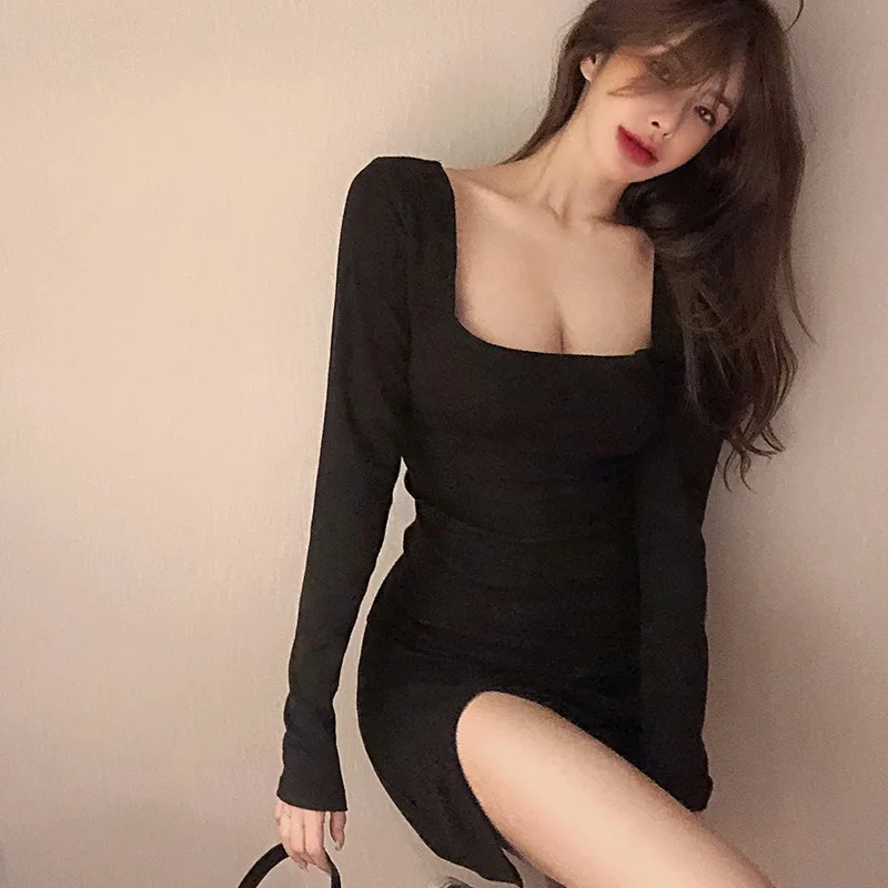 

Jlong Women Waist Slimming Summer Dress Female Long-sleeved Dress