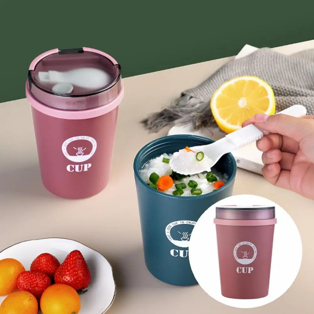 

Useful Breakfast Cup Heat-resistant Bright-colored Practical Anti-stick Drinking Cup Soup Cup Water Cup 500ml