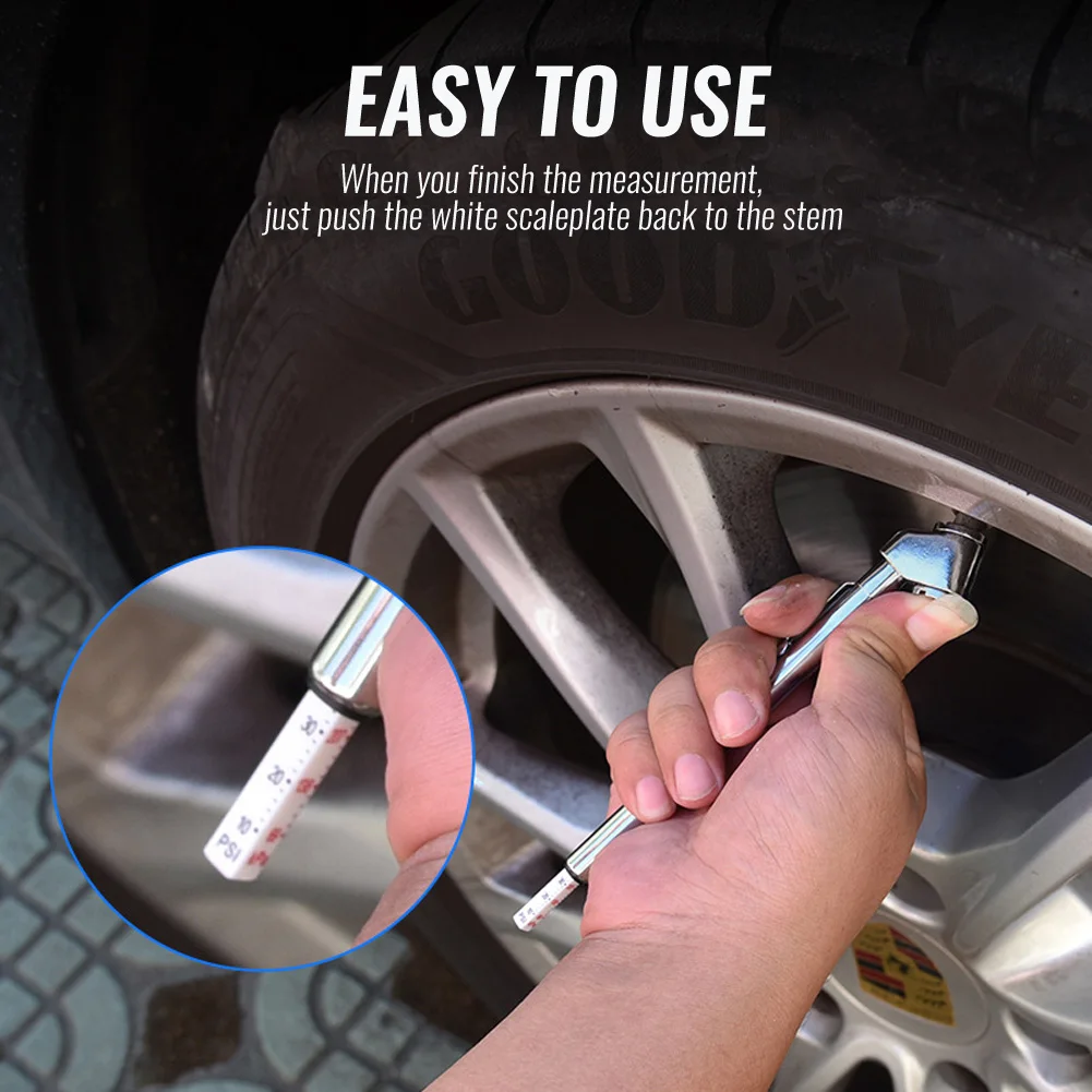 

1Pc Tyre Tire Air Pressure Tester 10-120PSI Mini Test Meter Gauge Pen For Auto Car Vehicle Motor Tire Pressure Monitor Systems