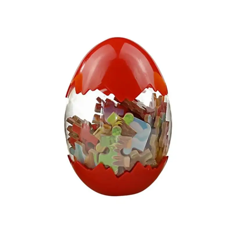 Red A Деревянные динозавры, яйца, пазлы, игрушки, развивающие игрушки, улучшающие практическую способность, интересный пазл, детский подарок - Цвет: Red A