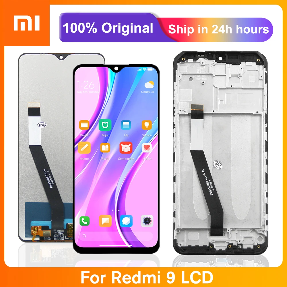 

Original Lcd for Xiaomi Redmi 9 LCD Display Touch Screen Digitizer Assembly With Frame For Redmi9 Lcd