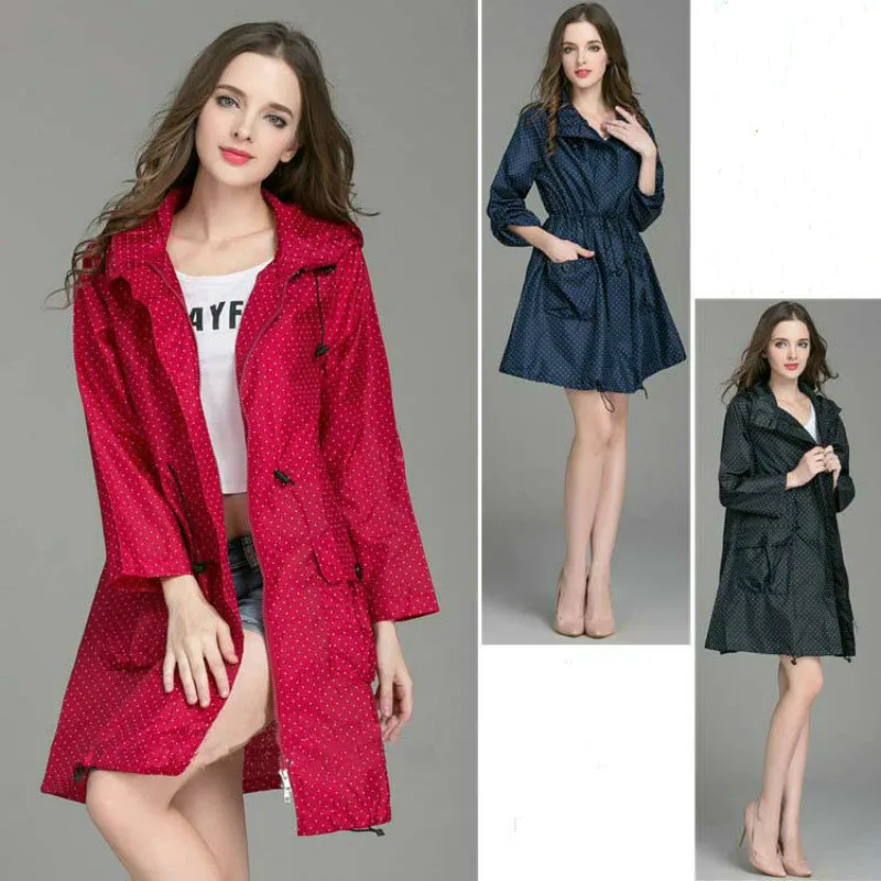 Женский плащ-дождевик водонепроницаемая ветрозащитная куртка для девочек | Дом и