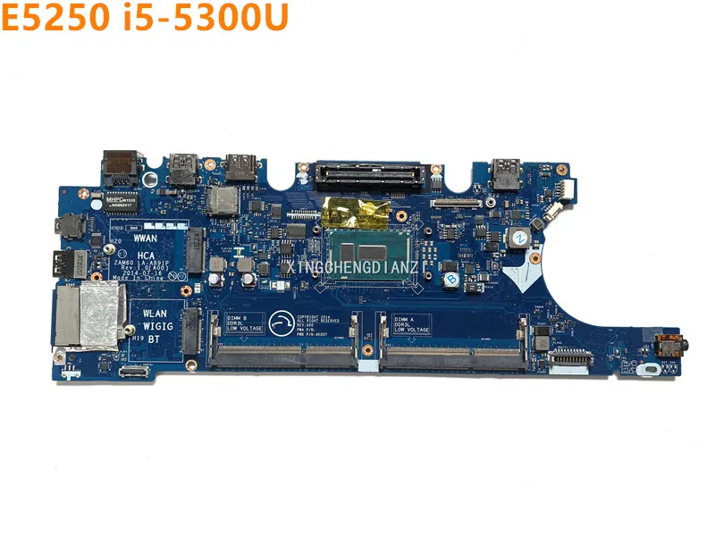 CN-07WRRW 07WRRW для DELL Latitude E5250 i5-5300U Материнская плата ноутбука LA-A891P SR23X DDR3 100% рабочий |