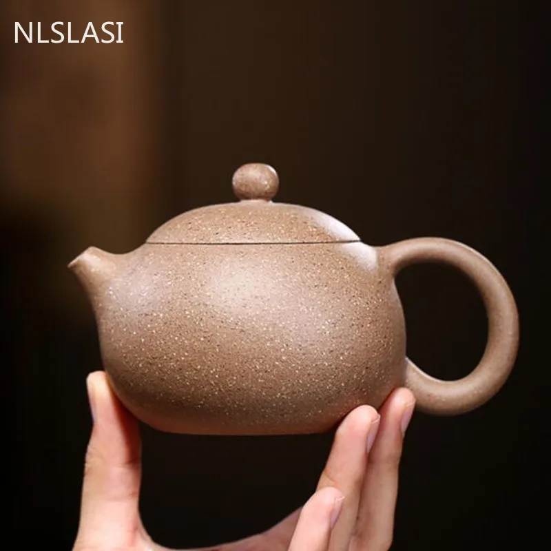 

Authentic Yixing Tea Pots Handmade Purple Clay Xishi Teapot Raw Ore Beauty Kettle Chinese Tea Ceremony Teaware Gifts 210ml