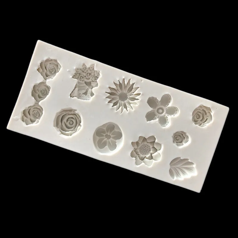 Солнцезащитная Роза Жидкая силиконовая форма пять лепестков цветок помадка для