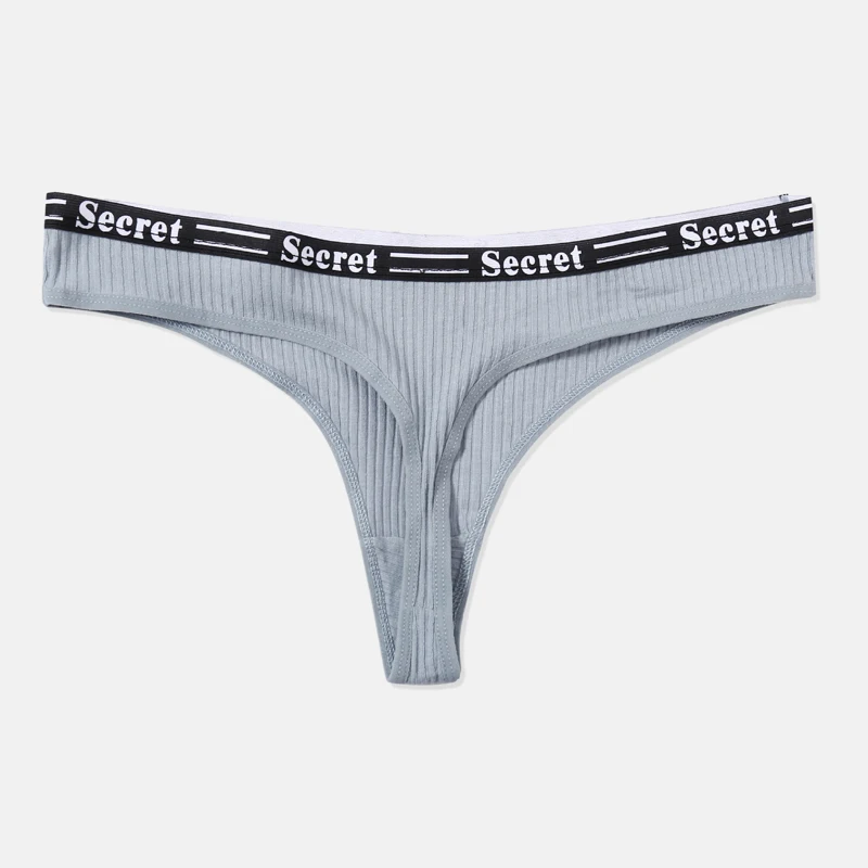 Ladies Sexy Thong Low Waist Letter Thread Cotton Women Lace Panties Knicker Lingerie Underwear Nylon CottonTransparent Panties - Цвет: 4