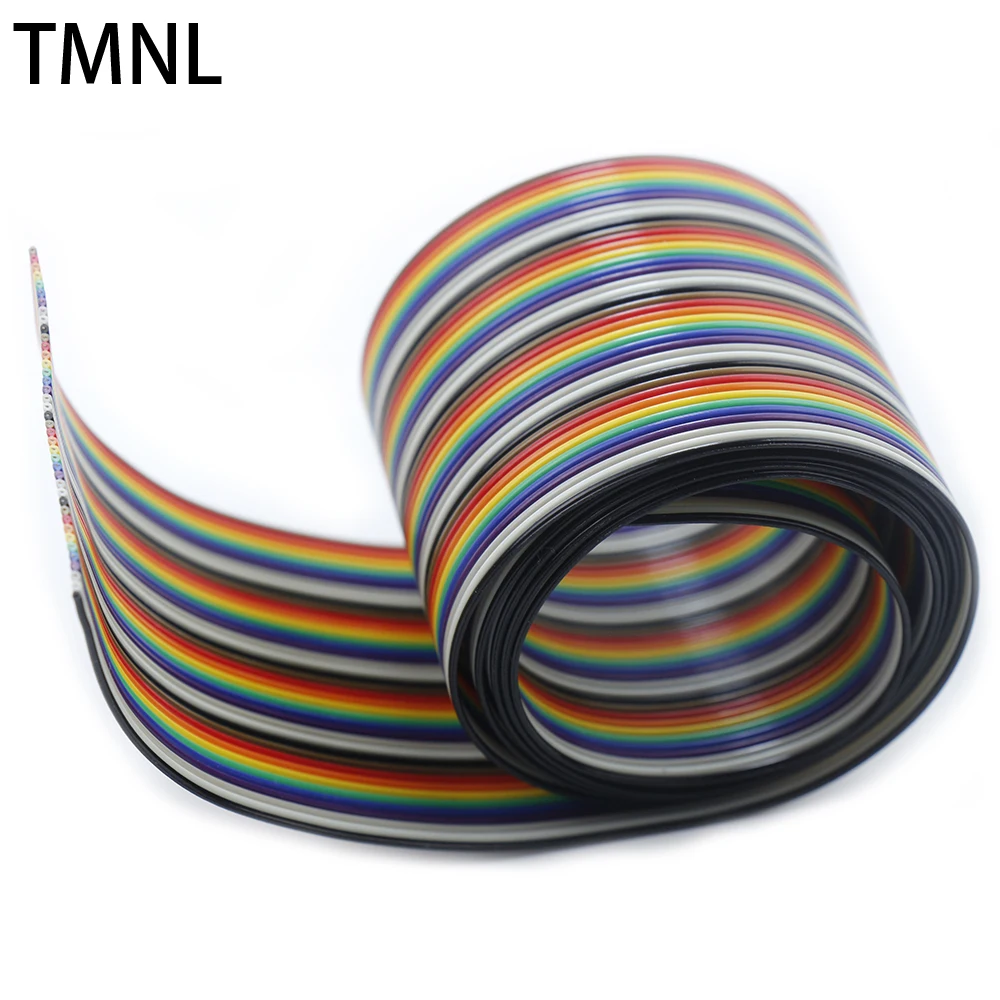 

1Meter 40P Flat Ribbon Cable Rainbow 2.54mm DuPont Wire FC Dupont JST-XH wiring Line Jumper Arduino Circuit