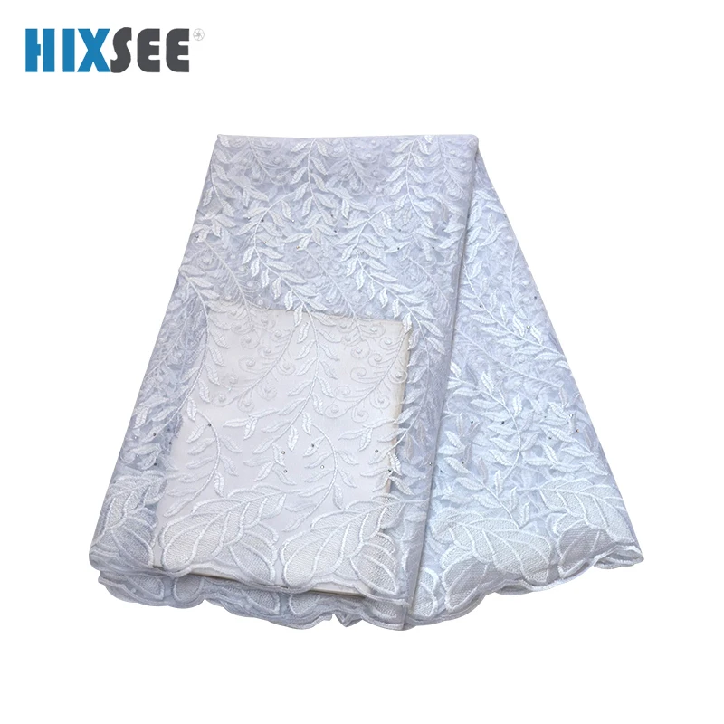 Чистая кружевная ткань 2019 вышитая бисером тюль французское кружево Материал